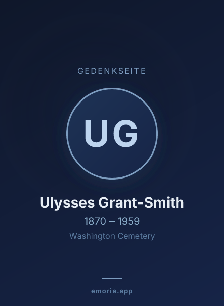 Gedenkportrait von Ulysses Grant-Smith