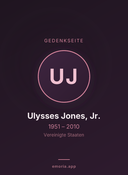 Gedenkportrait von Ulysses Jones, Jr.