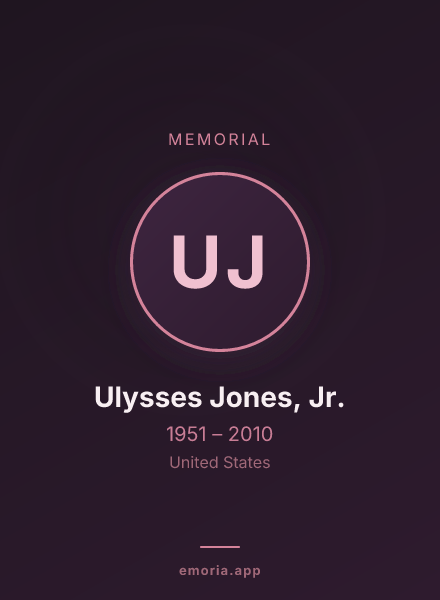 Memorial portrait of Ulysses Jones, Jr.