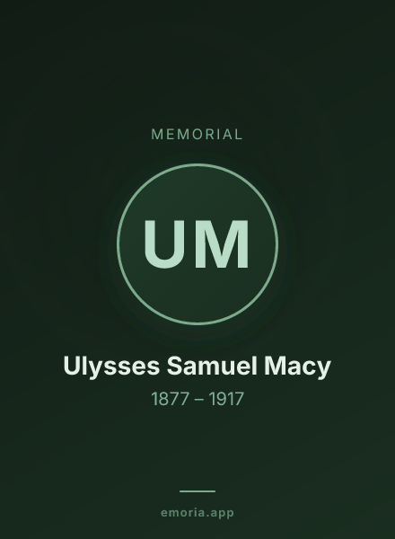 Memorial portrait of Ulysses Samuel Macy