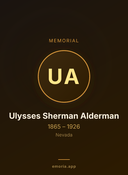 Memorial portrait of Ulysses Sherman Alderman