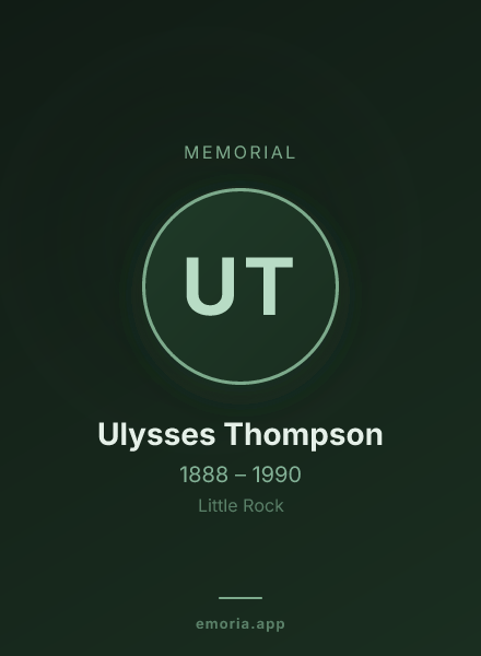 Memorial portrait of Ulysses Thompson