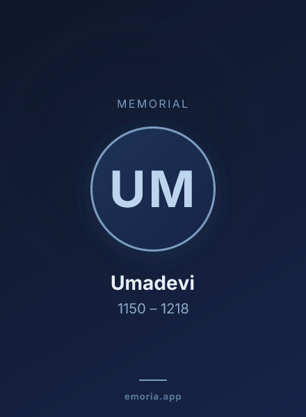 Memorial portrait of Umadevi