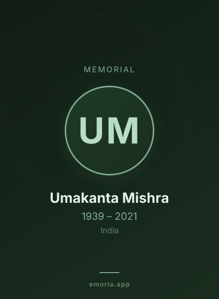 Memorial portrait of Umakanta Mishra