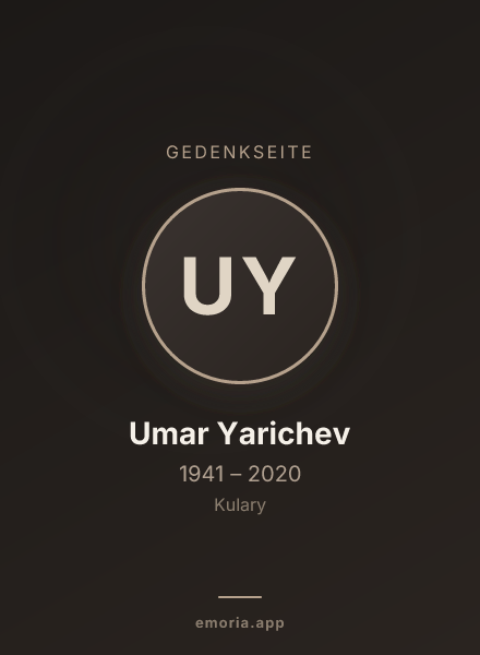 Gedenkportrait von Umar Yarichev