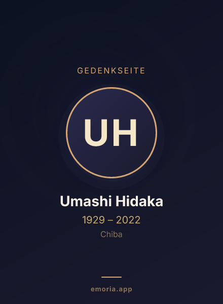 Gedenkportrait von Umashi Hidaka