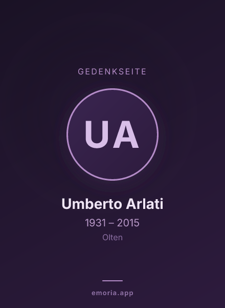 Gedenkportrait von Umberto Arlati