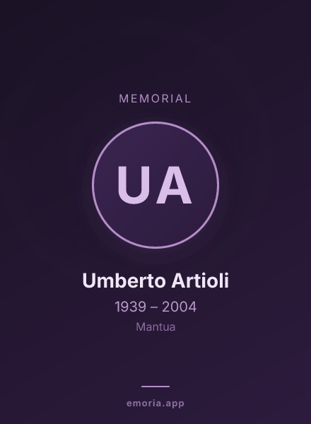 Memorial portrait of Umberto Artioli