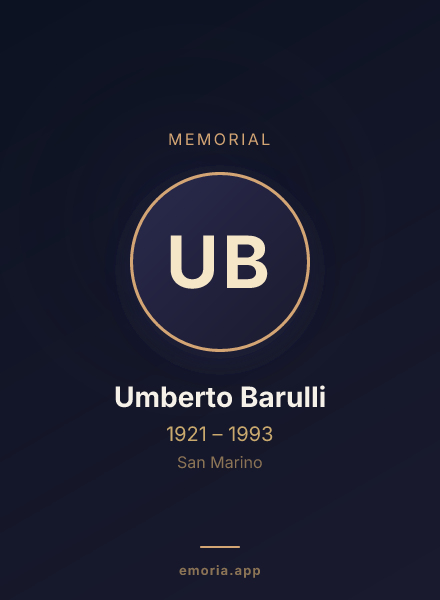 Memorial portrait of Umberto Barulli