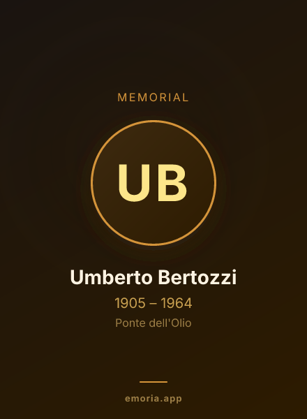Memorial portrait of Umberto Bertozzi