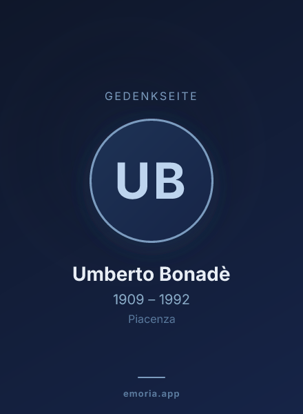 Gedenkportrait von Umberto Bonadè