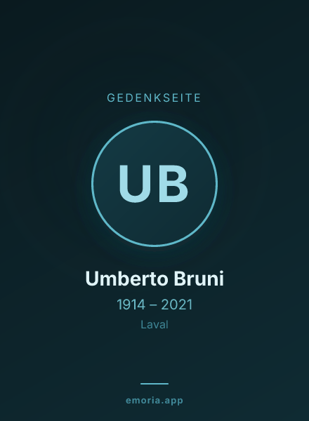 Gedenkportrait von Umberto Bruni