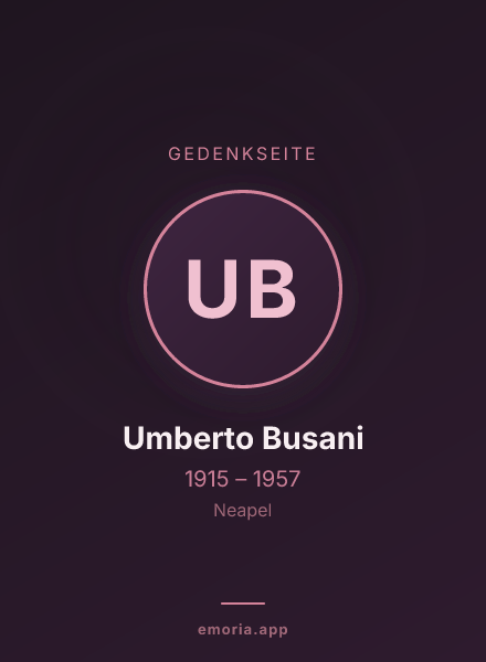 Gedenkportrait von Umberto Busani