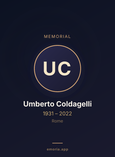 Memorial portrait of Umberto Coldagelli