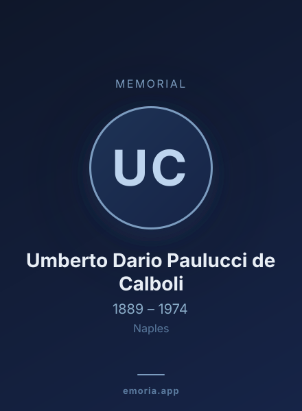 Memorial portrait of Umberto Dario Paulucci de Calboli