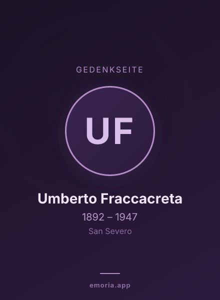Gedenkportrait von Umberto Fraccacreta