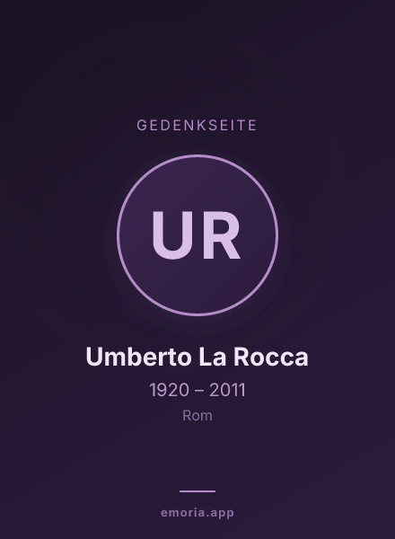 Gedenkportrait von Umberto La Rocca