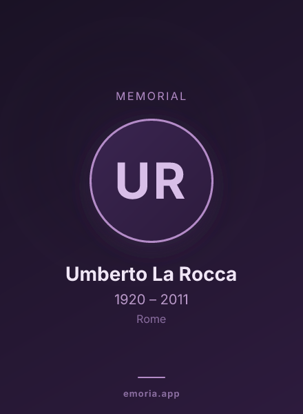 Memorial portrait of Umberto La Rocca