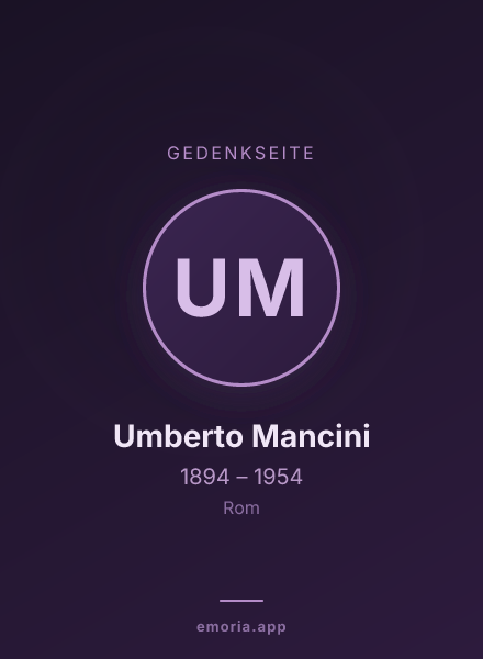 Gedenkportrait von Umberto Mancini