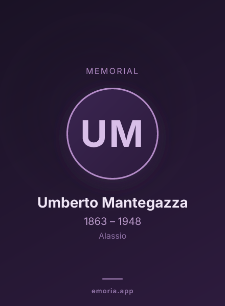 Memorial portrait of Umberto Mantegazza