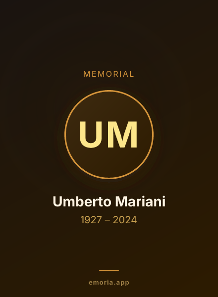 Memorial portrait of Umberto Mariani