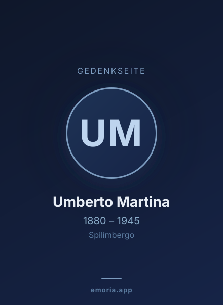 Gedenkportrait von Umberto Martina