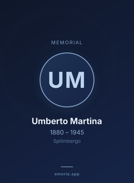 Memorial portrait of Umberto Martina