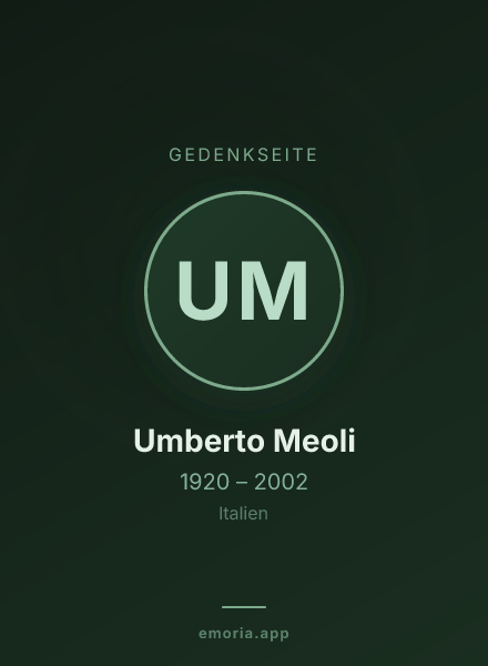 Gedenkportrait von Umberto Meoli