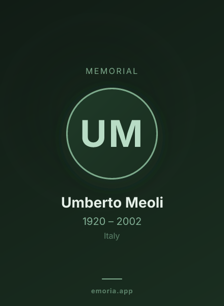 Memorial portrait of Umberto Meoli