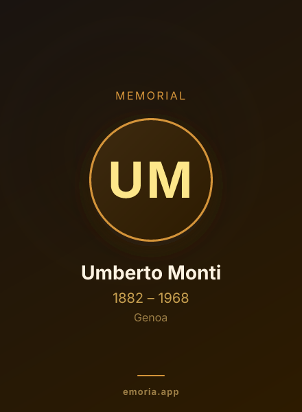 Memorial portrait of Umberto Monti