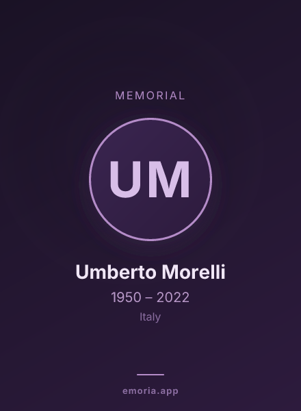 Memorial portrait of Umberto Morelli