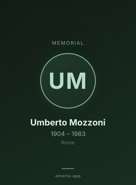Memorial portrait of Umberto Mozzoni
