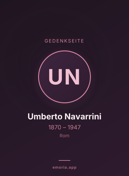 Gedenkportrait von Umberto Navarrini