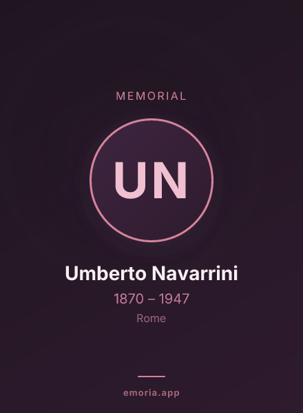 Memorial portrait of Umberto Navarrini