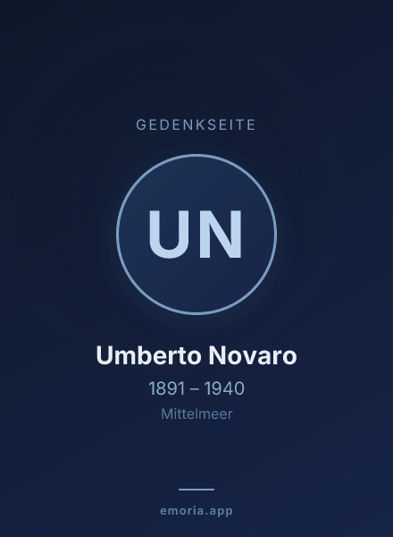 Gedenkportrait von Umberto Novaro
