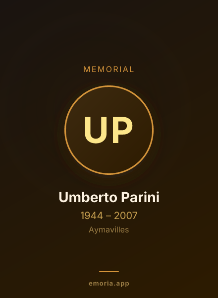 Memorial portrait of Umberto Parini