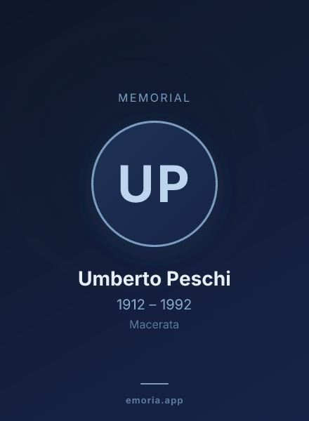 Memorial portrait of Umberto Peschi