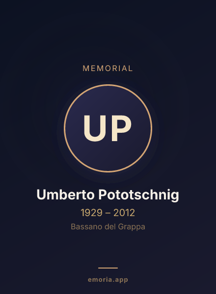 Memorial portrait of Umberto Pototschnig