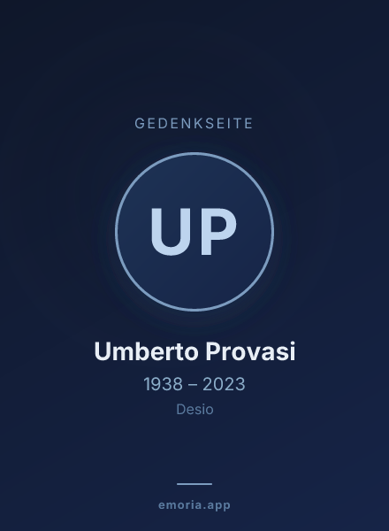 Gedenkportrait von Umberto Provasi