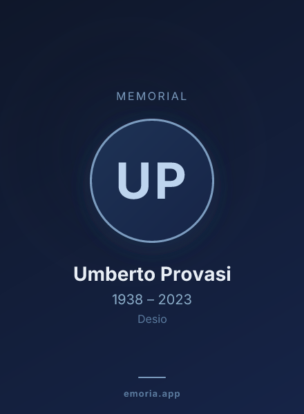 Memorial portrait of Umberto Provasi