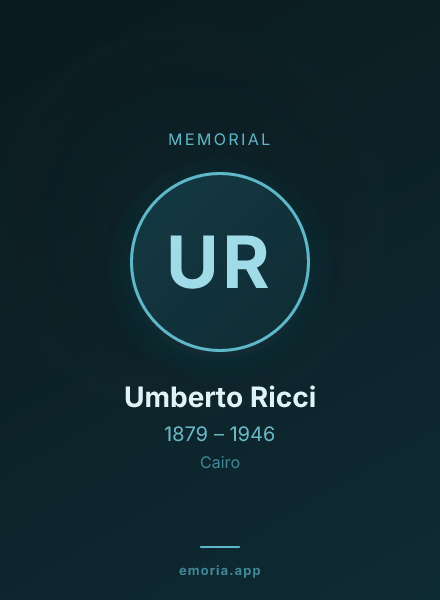 Memorial portrait of Umberto Ricci