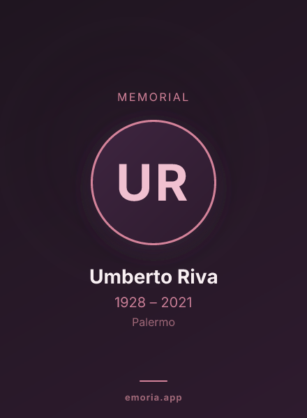 Memorial portrait of Umberto Riva