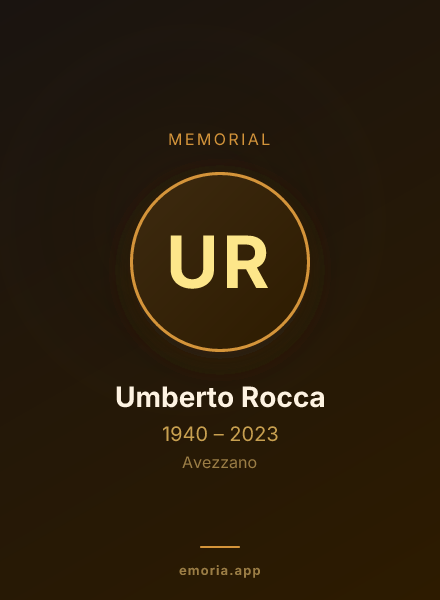 Memorial portrait of Umberto Rocca