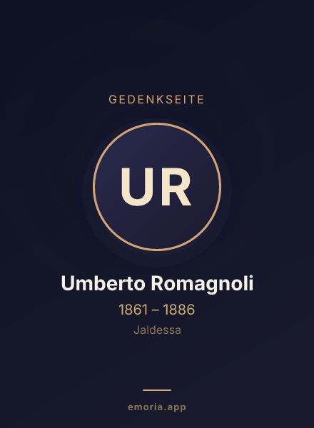 Gedenkportrait von Umberto Romagnoli