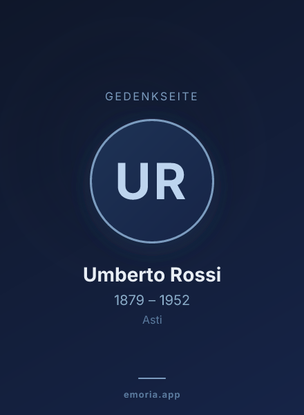 Gedenkportrait von Umberto Rossi