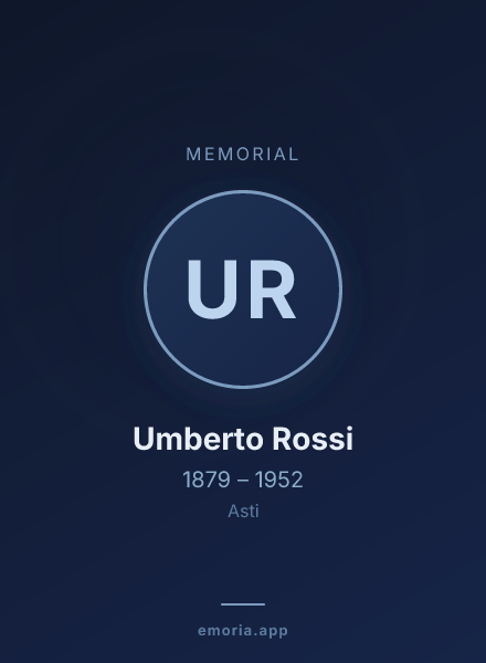 Memorial portrait of Umberto Rossi