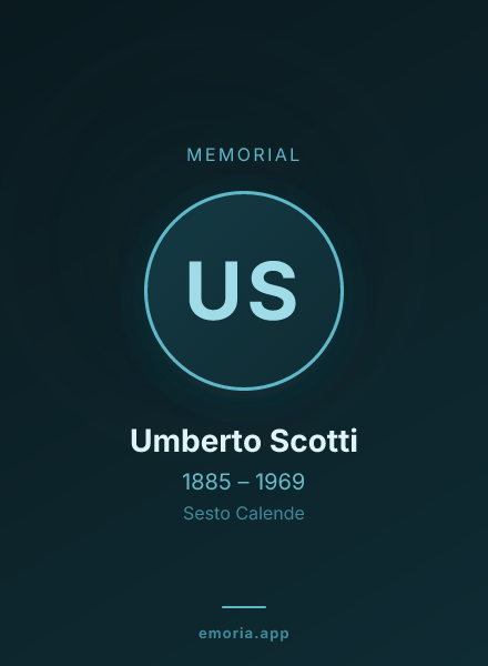 Memorial portrait of Umberto Scotti