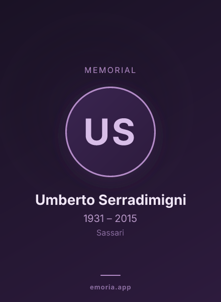 Memorial portrait of Umberto Serradimigni