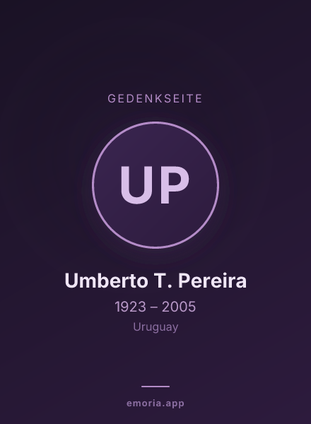 Gedenkportrait von Umberto T. Pereira