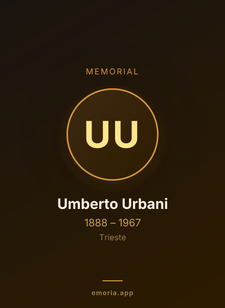 Memorial portrait of Umberto Urbani